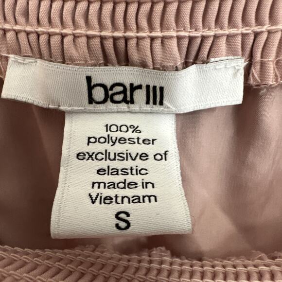 Bar III Balletcore Blouse Bell Sleeves Womens Small Blush Pink Boho Festival Top - Picture 2 of 5